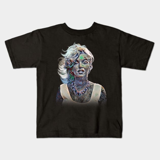 Marilyn Tattoo Kids T-Shirt by EBAN